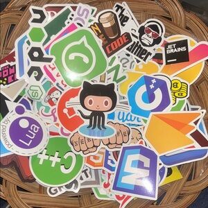 Tech Logo Sticker Set